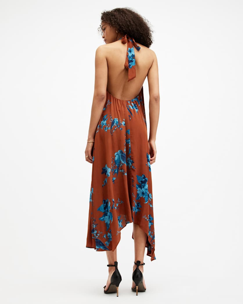 Mysti Halter Neck Floral Iona Maxi Dress