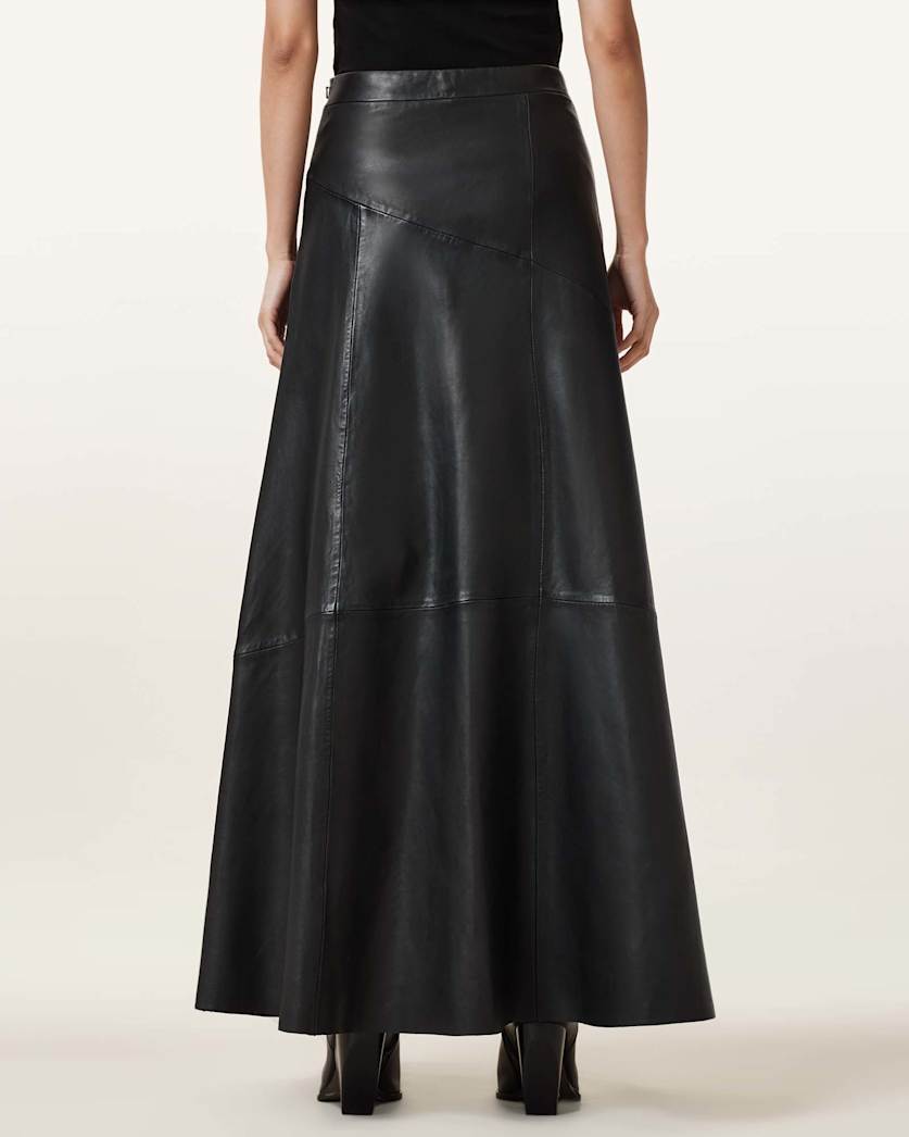 Giana Leather Maxi Skirt