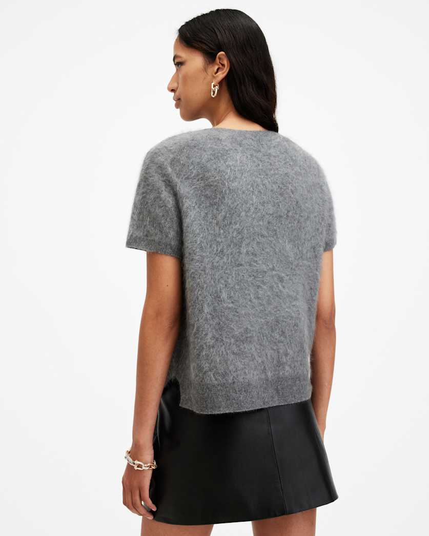 Rebel Brushed Cashmere Knitted T-Shirt