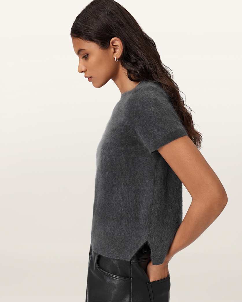 Rebel Brushed Cashmere Knitted T-Shirt
