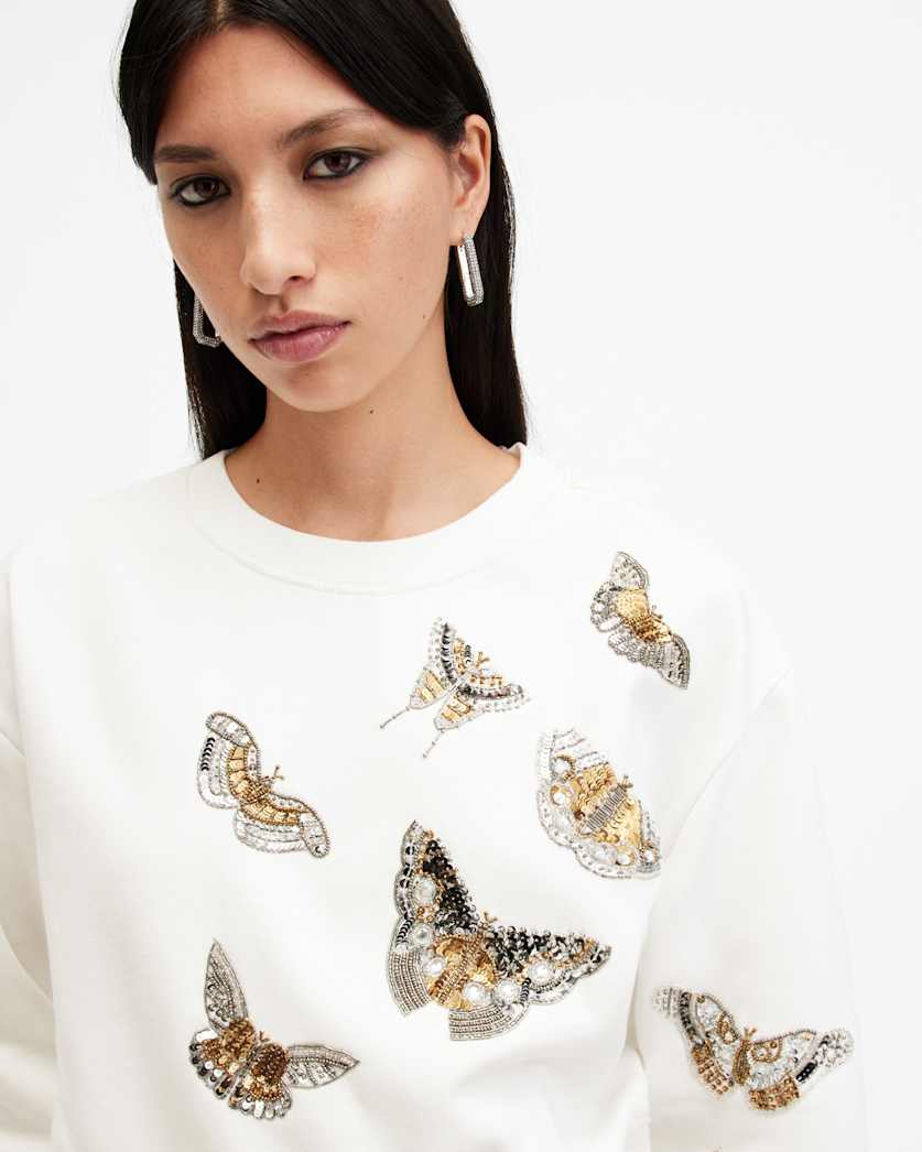 Separo Butterfly Embellished Sweatshirt
