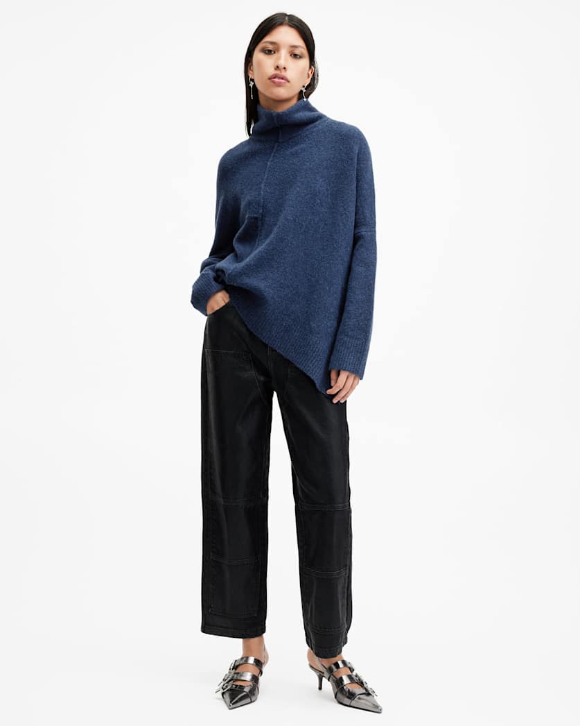 Lock Roll Neck Relaxed Fit Jumper