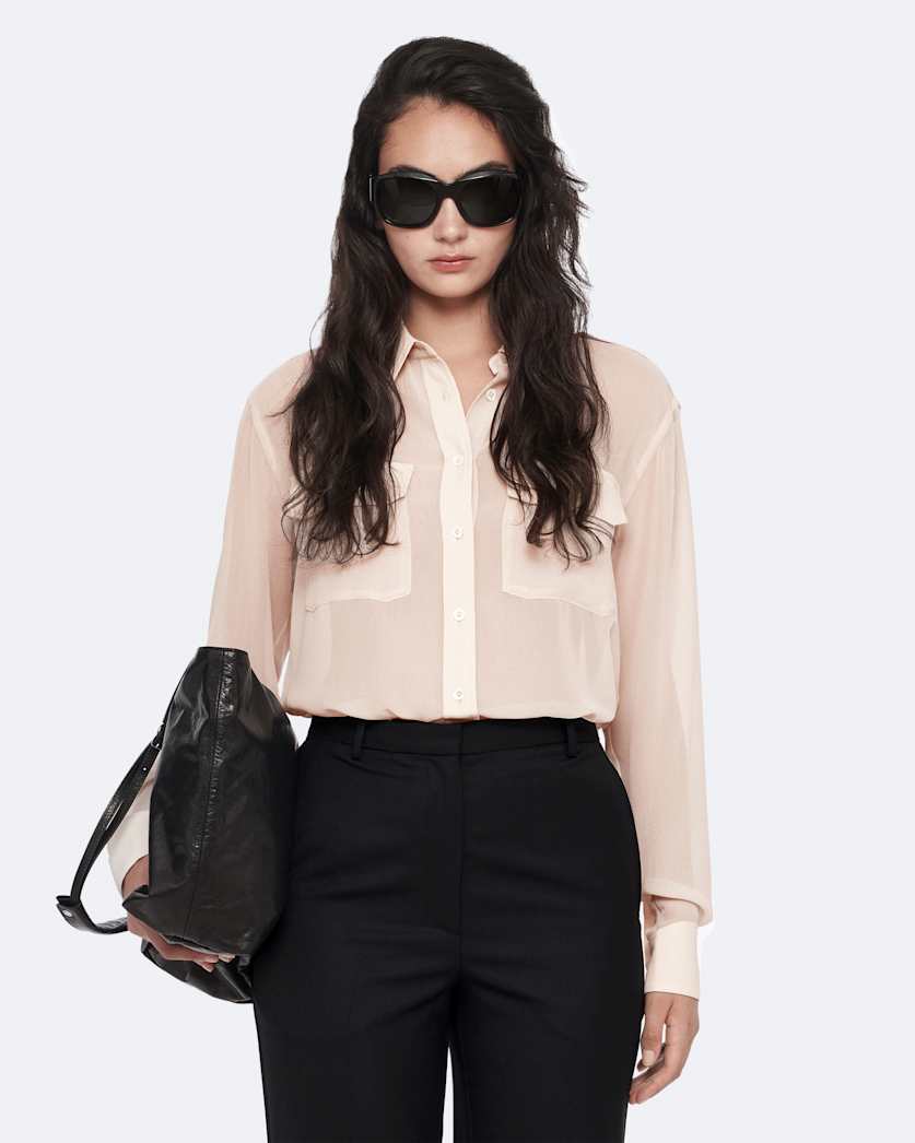 Sheer military shirt