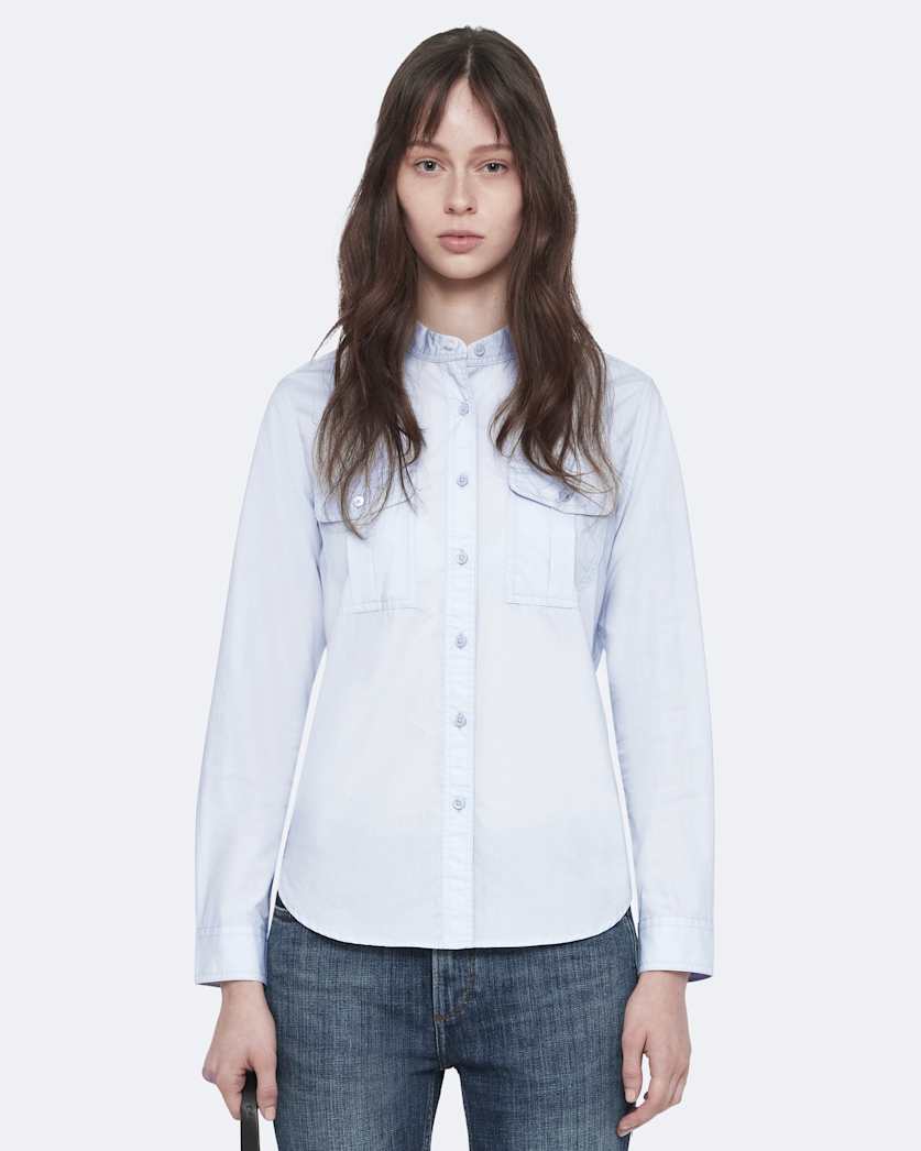 Tess Regular-Fit Cotton-Poplin Military Shirt