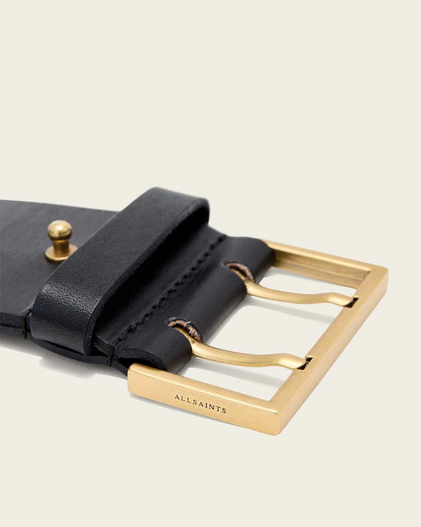Leo Leather Wide Belt