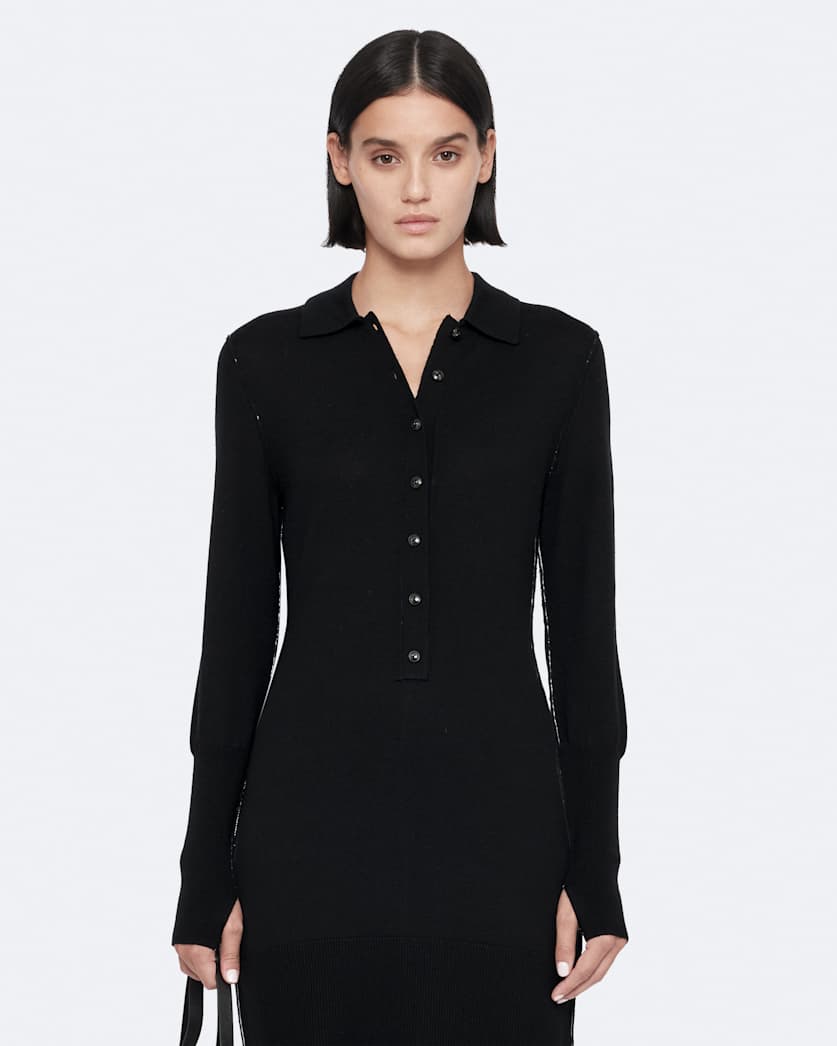 Merino wool polo dress