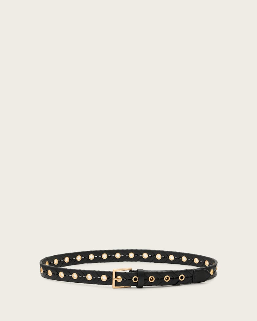 Alice Eyelet Woven Leather Belt