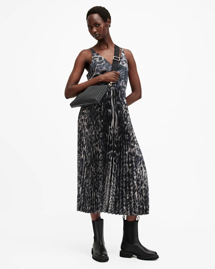 Jinx 2-In-1 Printed Pleated Maxi Dress