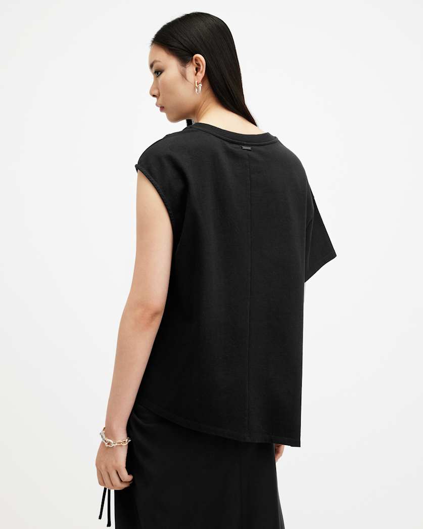 Onyx Twisted Asymmetric T-Shirt