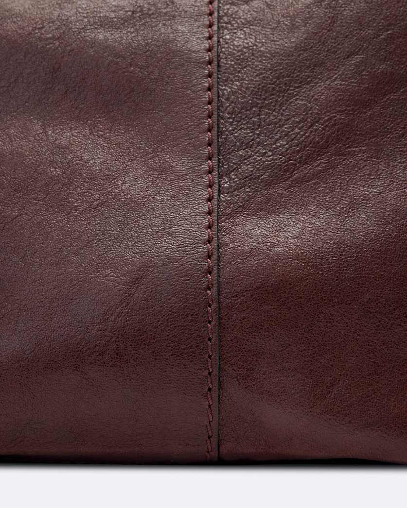 Leather tote bag