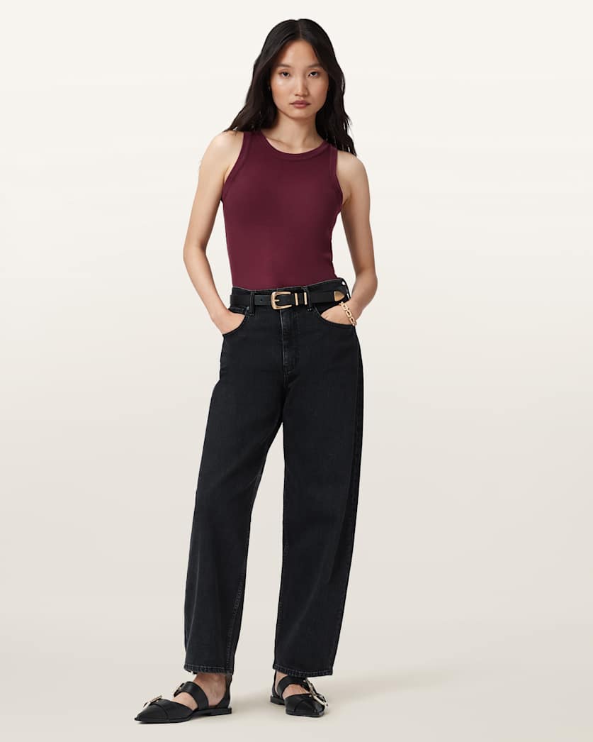 Rina Crew Neck Sleeveless Tank Top