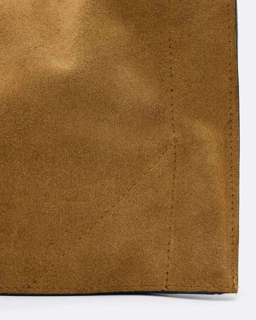 Lutece Fold Suede Shoulder Bag