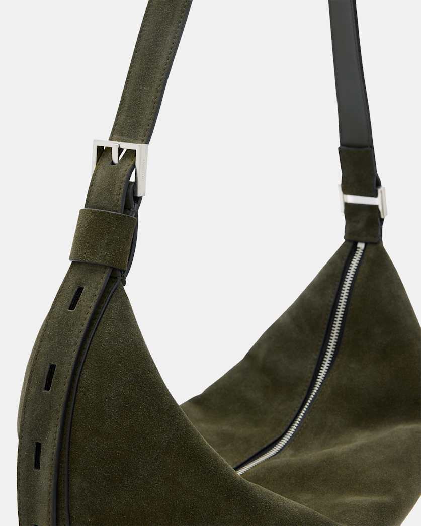 Half Moon Leather Shoulder Bag