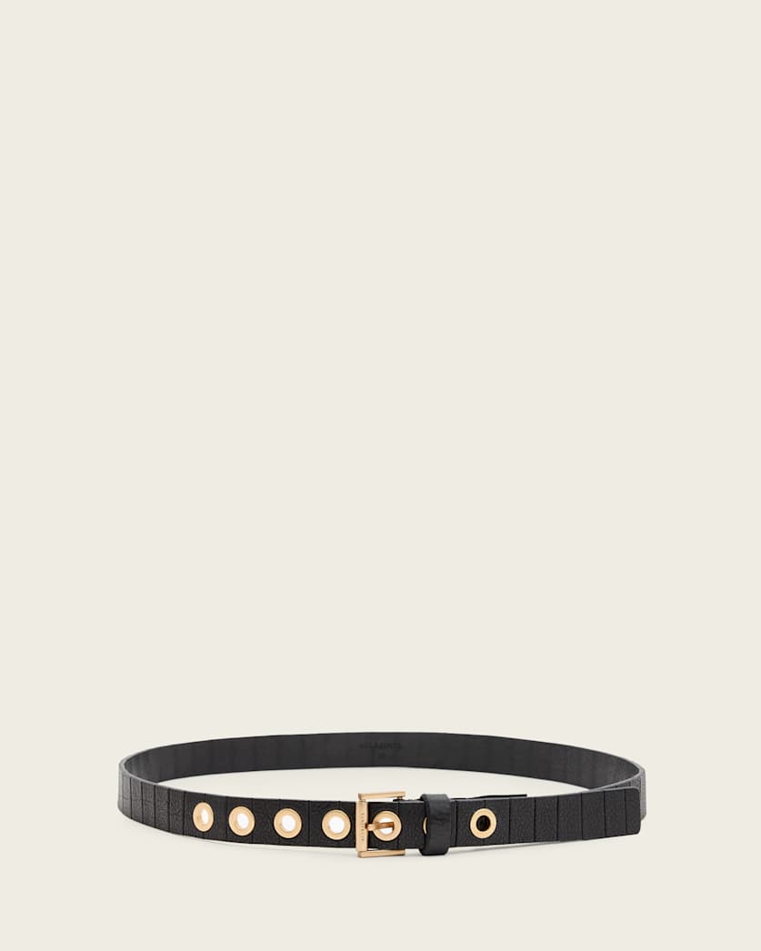 Kylin Skinny Leather Eyelet Belt