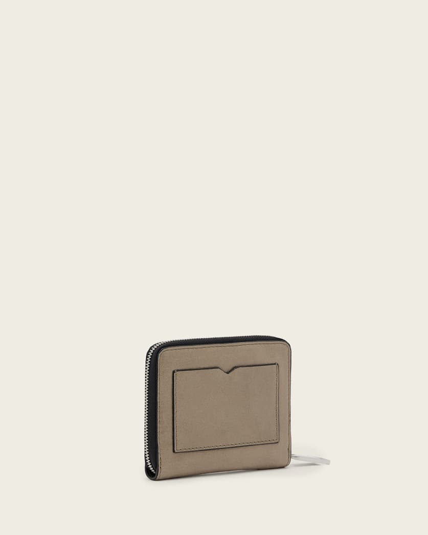 Lena Hex Leather Zip Wallet