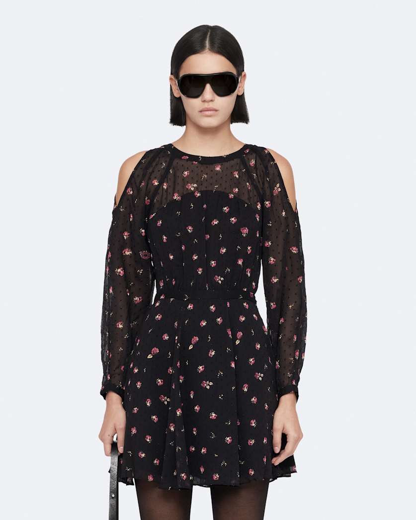 Split sleeve midi dress