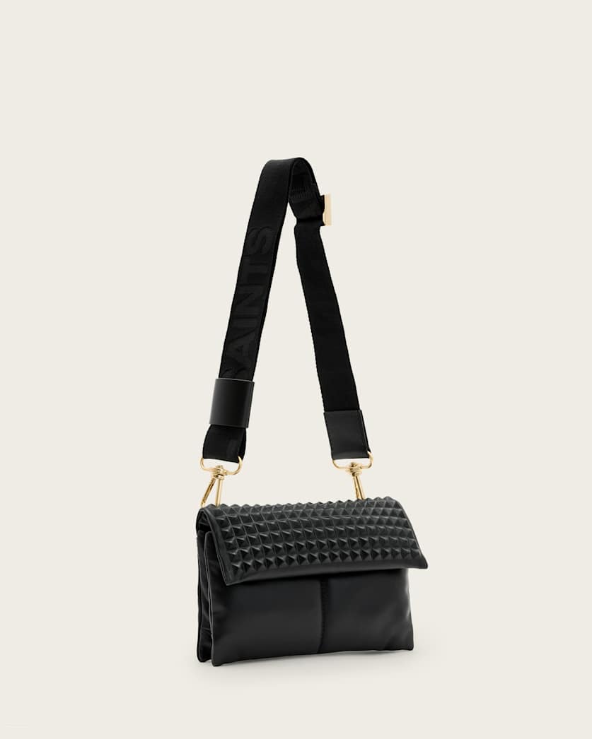 Ezra Leather Studded Crossbody Bag