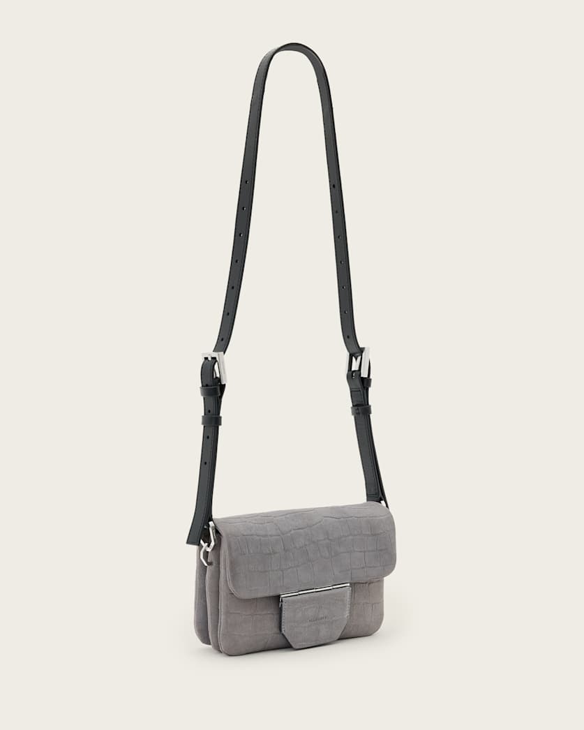 Jupiter Croc-Effect Leather Crossbody Bag
