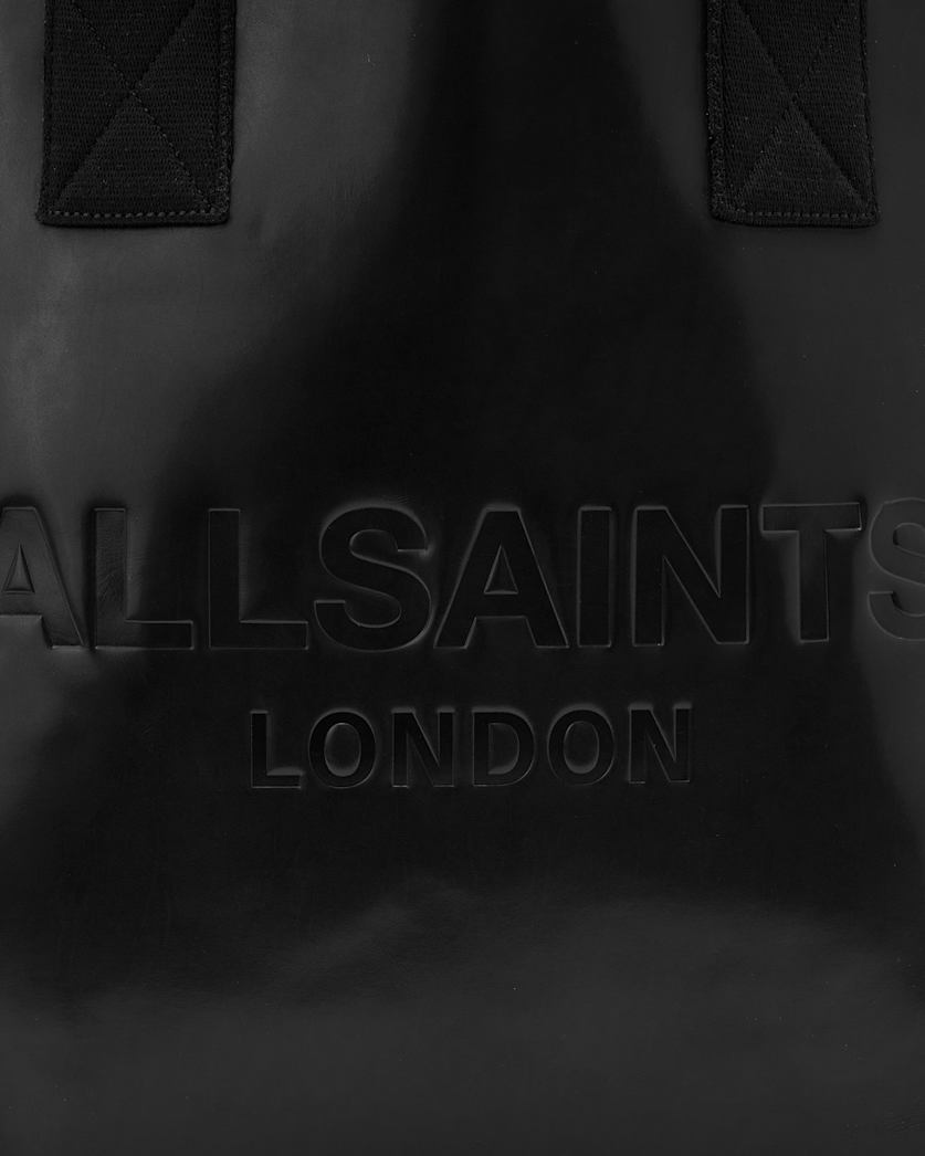 Izzy Embossed Logo Leather Tote Bag