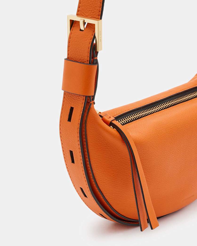Half Moon Leather Crossbody Bag