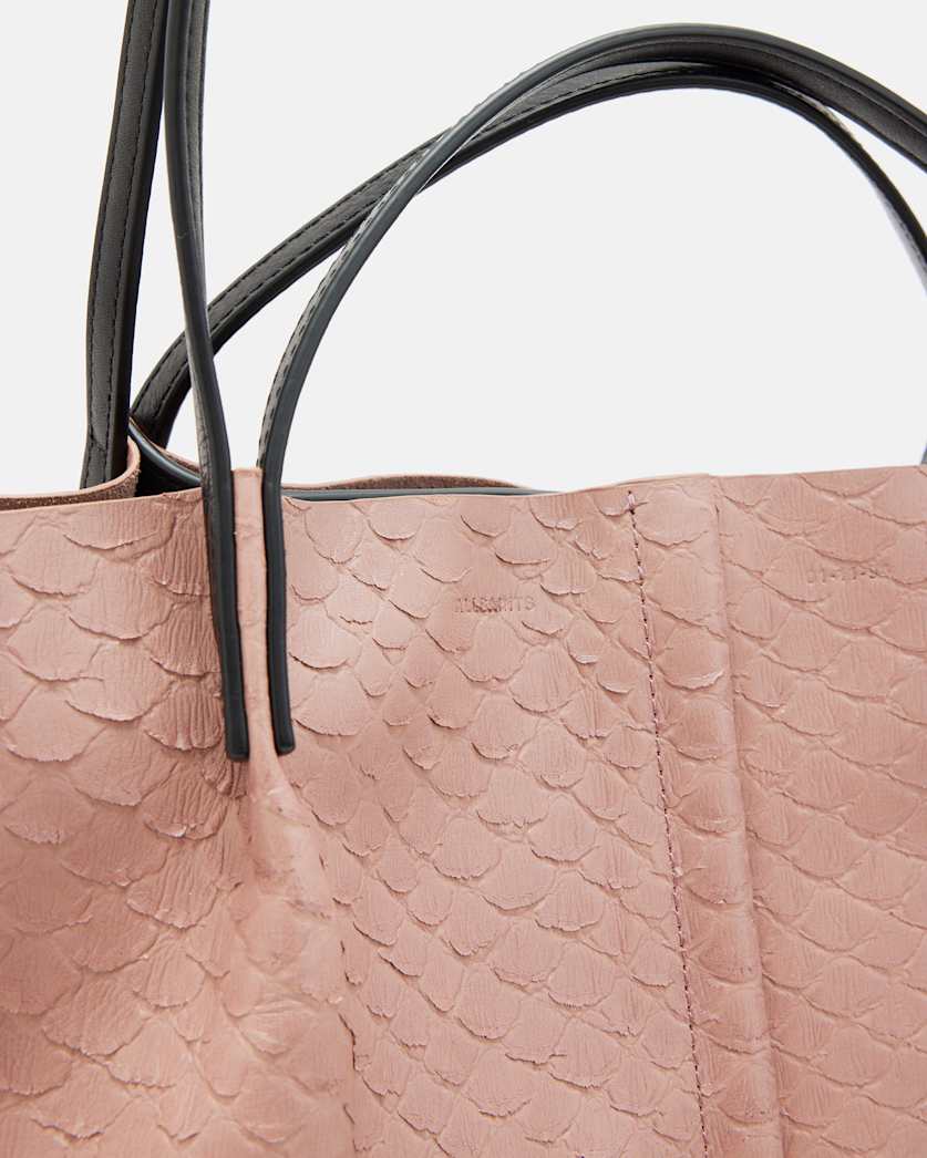 Hannah Leather Python Tote Bag