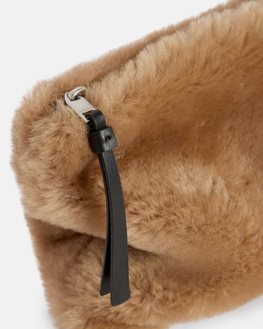 Bettina Shearling Clutch Bag