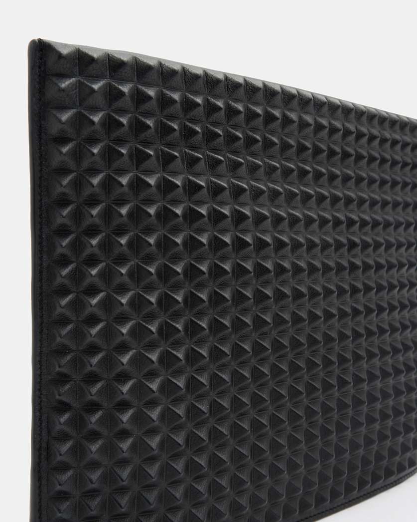 Bettina Studded Leather Clutch Bag