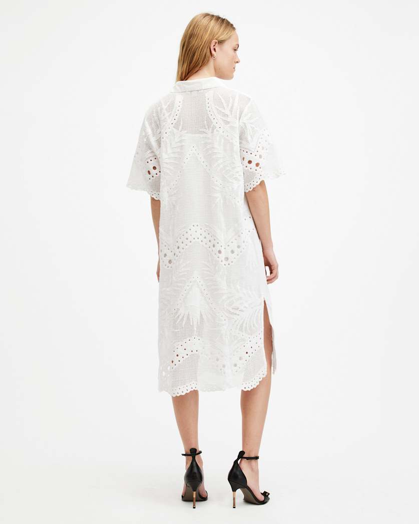 Meria Broderie Midi Dress