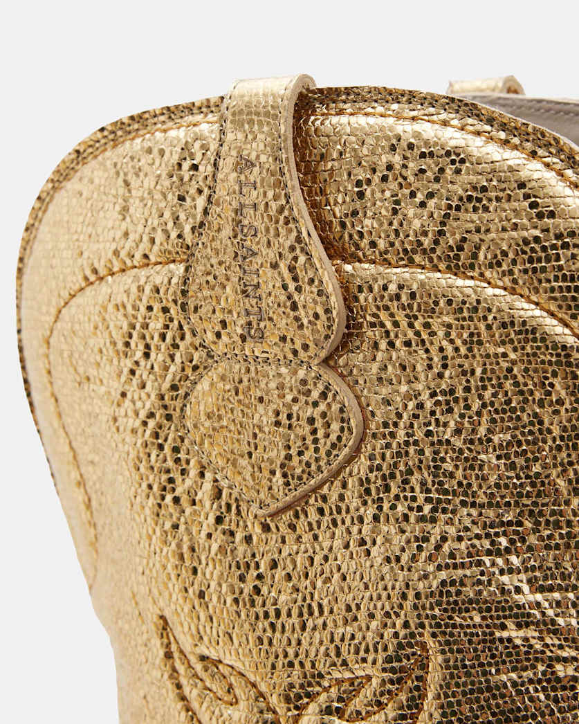 Roxanne Knee High Metallic Leather Boots