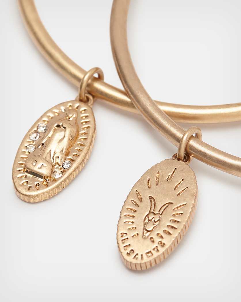 Saint Pendant Large Hoop Earrings