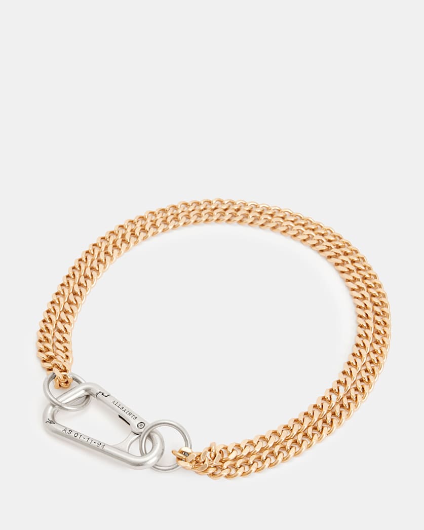 Kadie Carabiner Double Chain Necklace