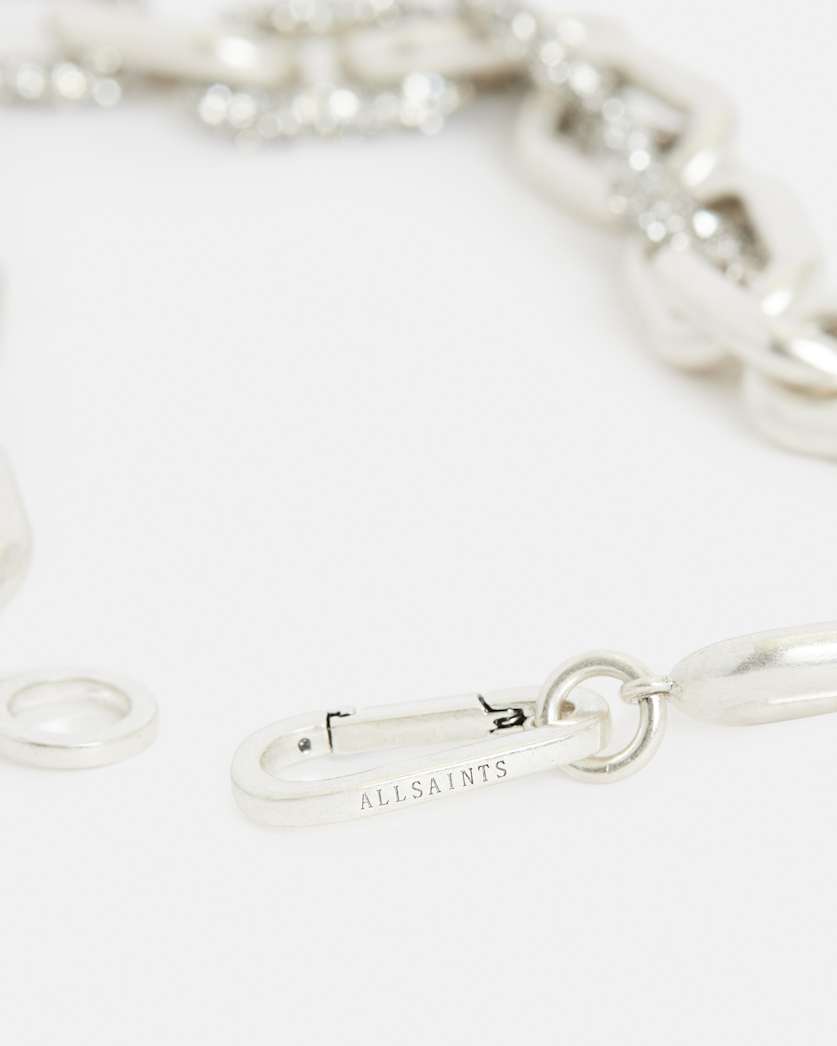 Celeste Chunky Silver Tone Necklace