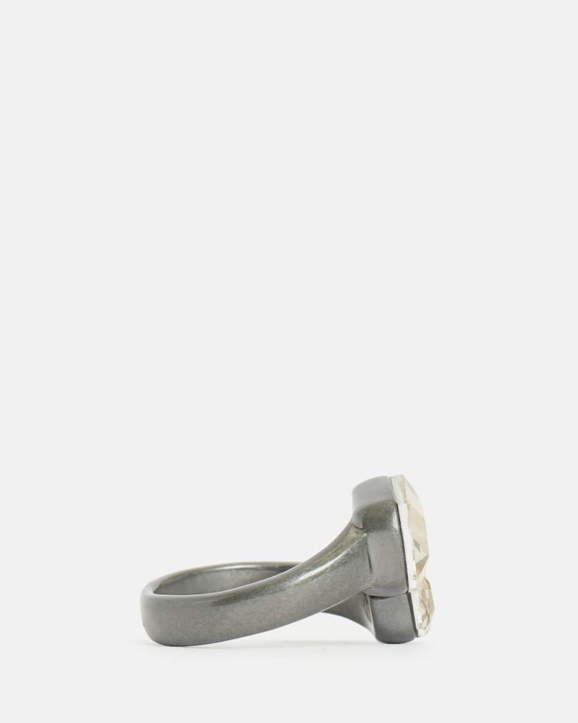 Estela Dark Hematite Double Stone Ring