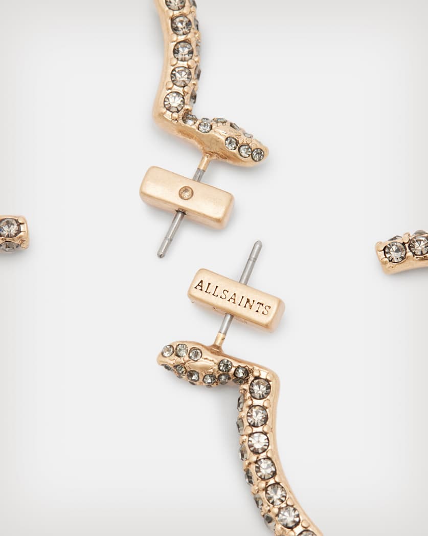 Seren Pave Gold-Tone Hoop Earrings