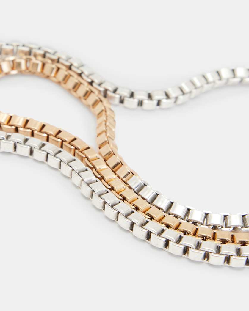 Two Tone Box Glasses Chain