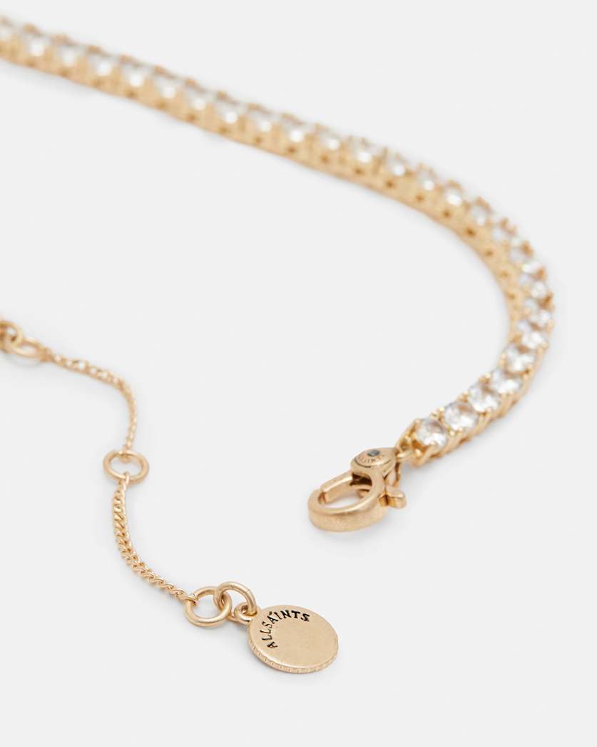 Della Crystal Curb Chain Necklace