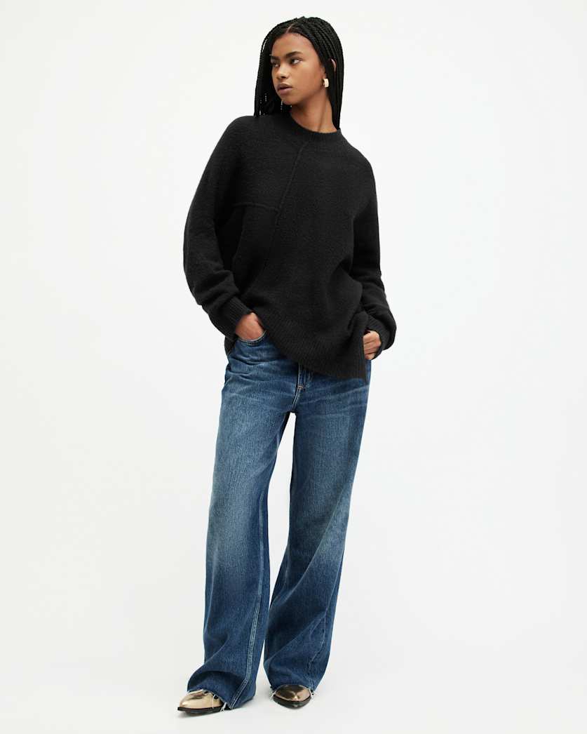 Lock Crew Neck Asymmetric Jumper