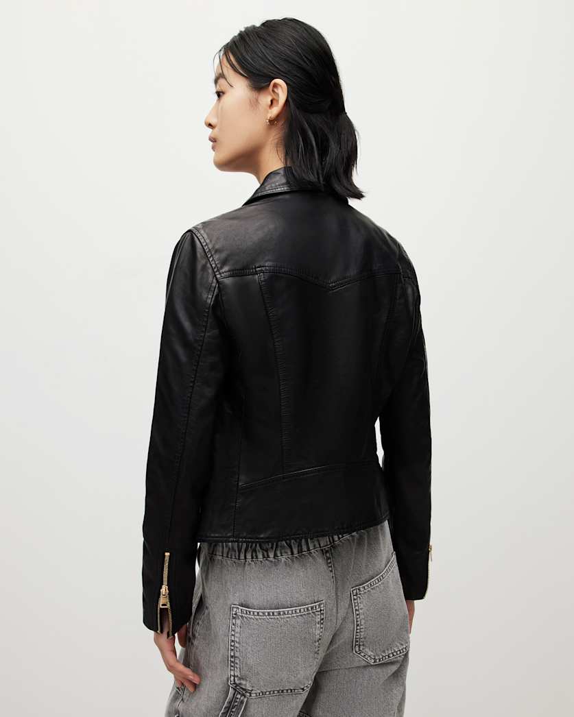 Vela Leather Biker Jacket