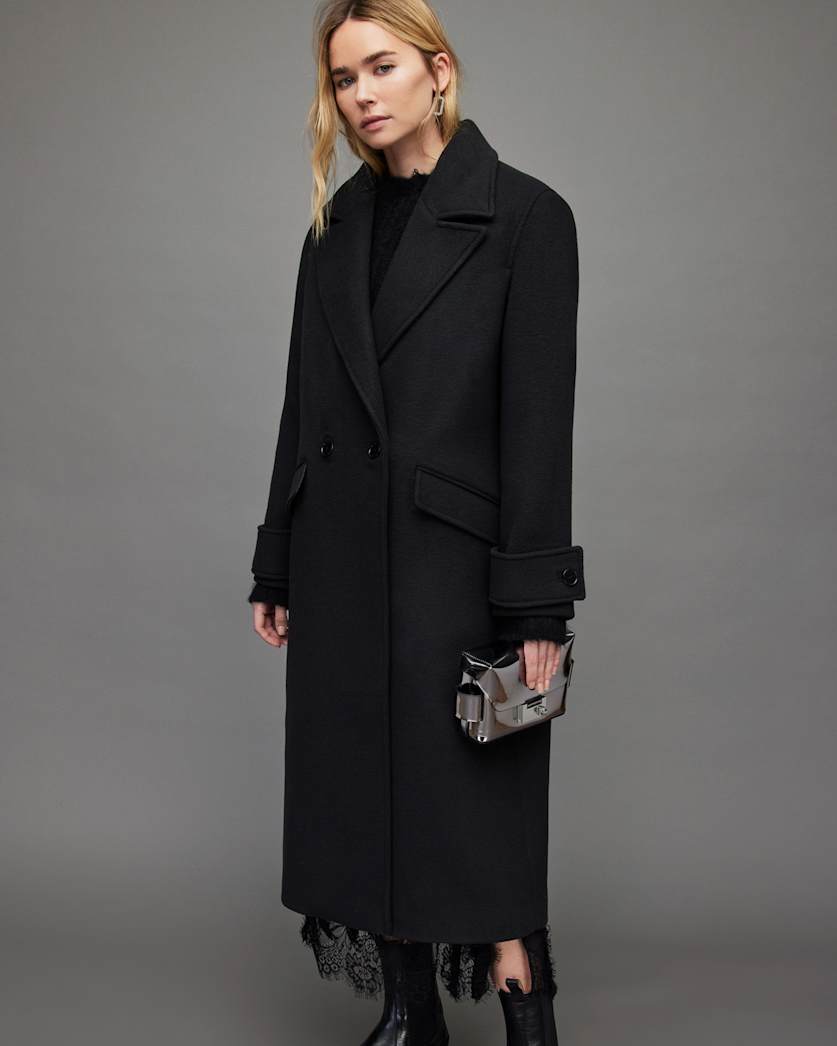 Mabel Oversized Wool Blend Long Coat