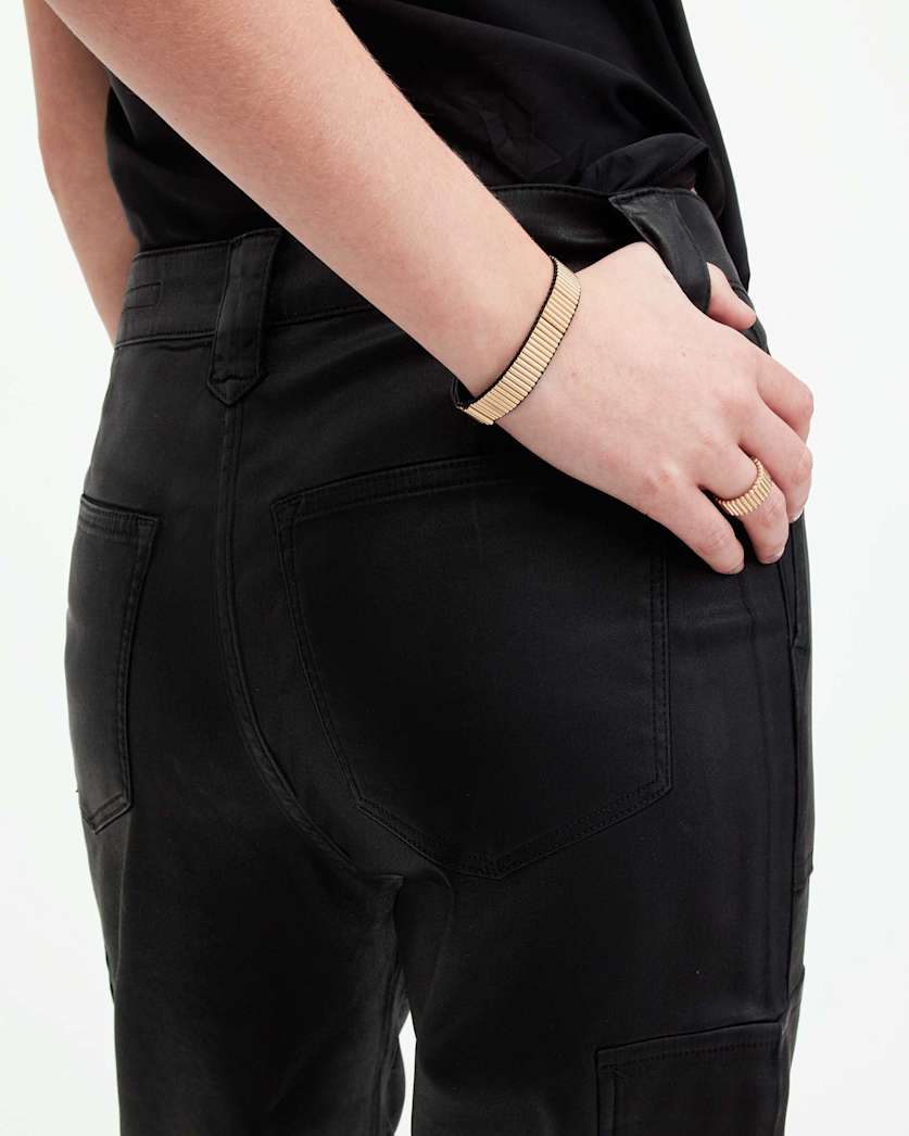 Nola High-Rise Coated Jogger Trousers