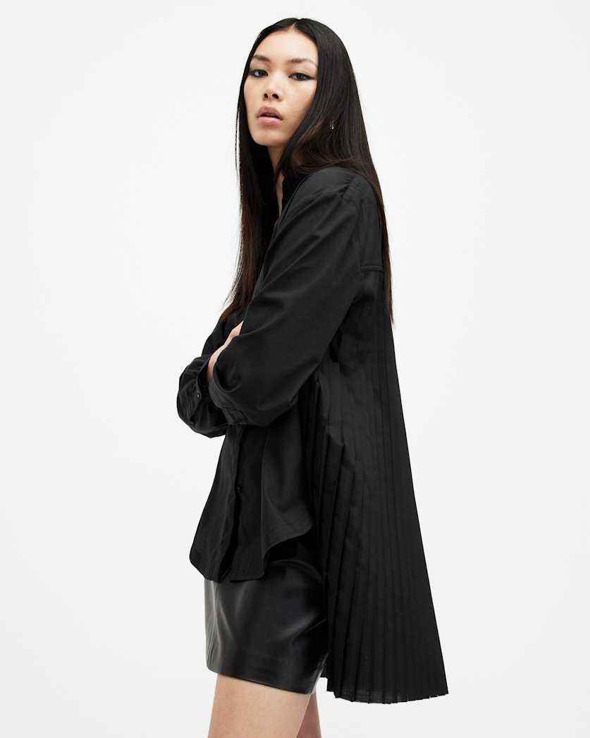 Percy Pleated Relaxed Fit Shirt