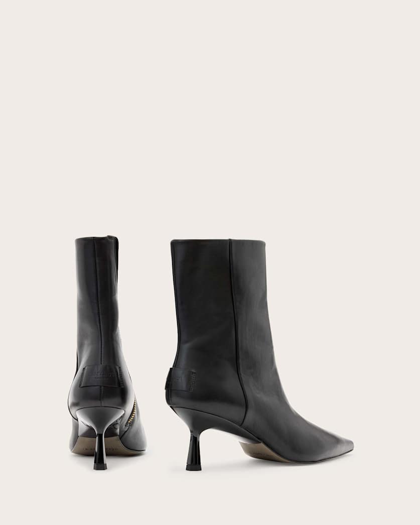Vivian Pointed Toe Leather Boots