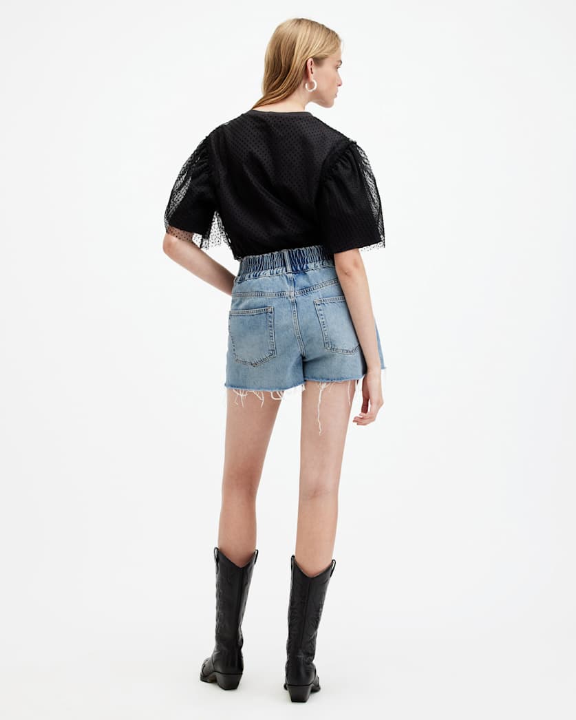 Hailey High Rise Denim Shorts