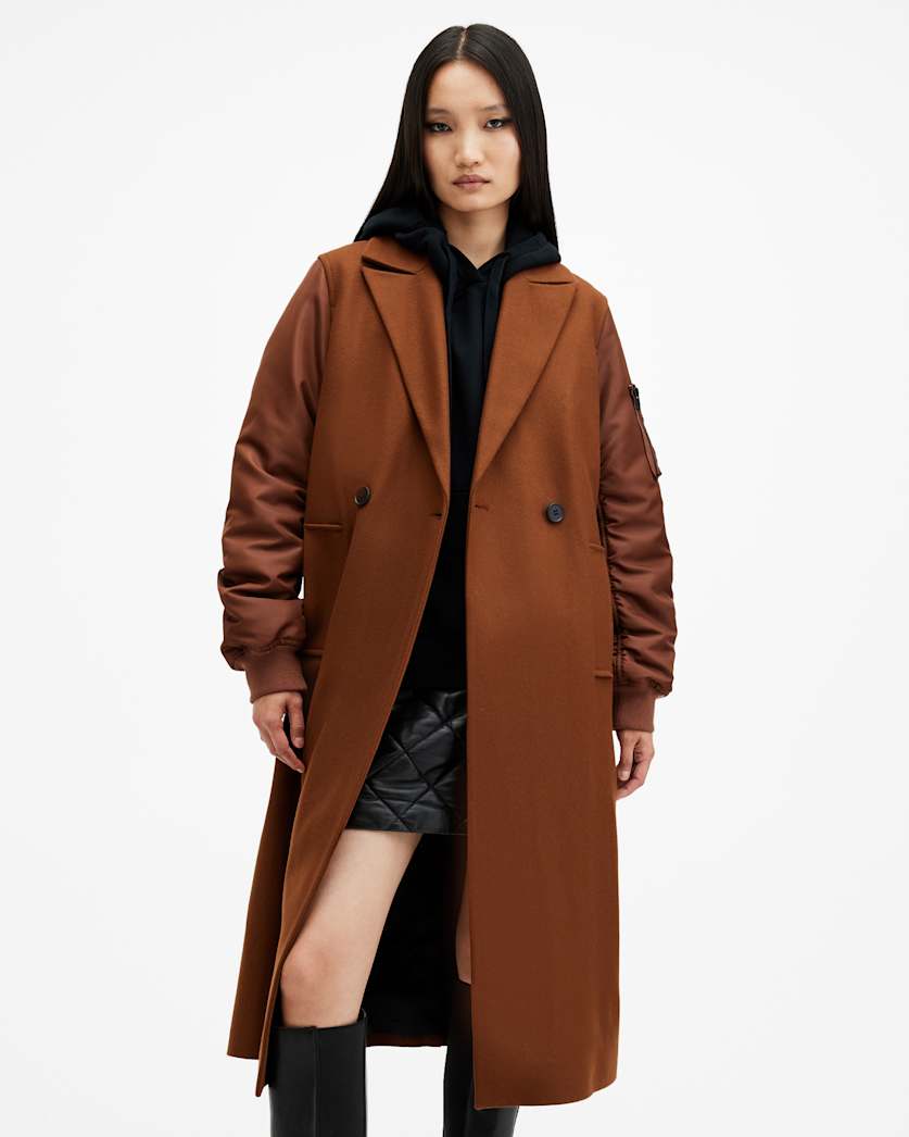 Paulah Wool Blend Double Breasted Coat