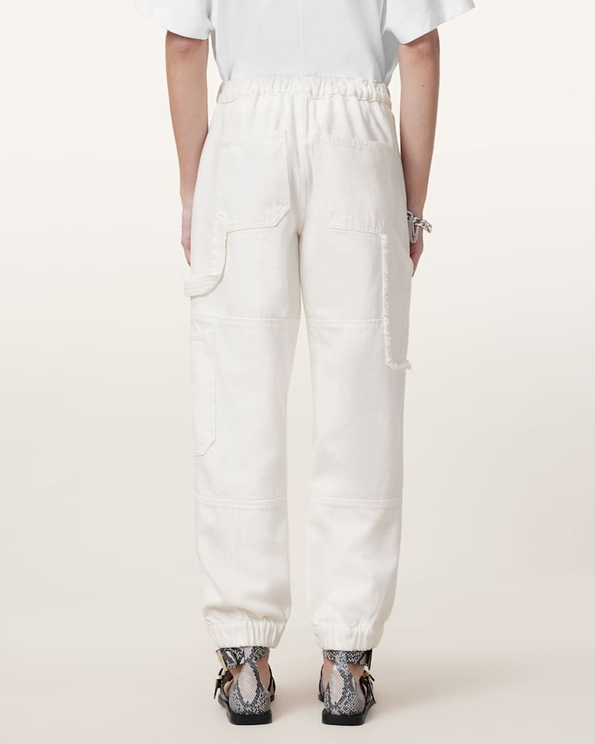 Mila Tapered Cargo Denim Trousers