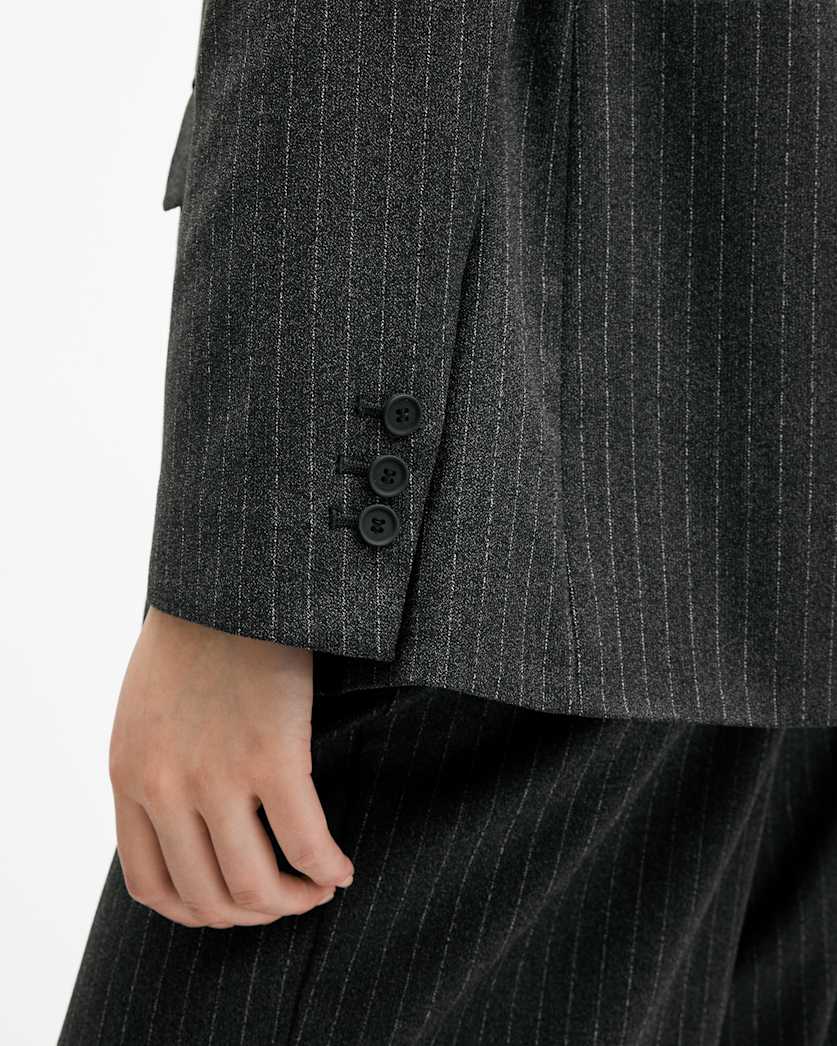 Averie Pinstriped Relaxed Fit Blazer