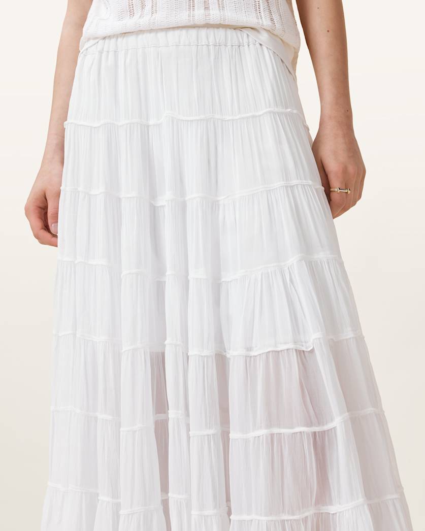 Eva Tiered Midi Skirt