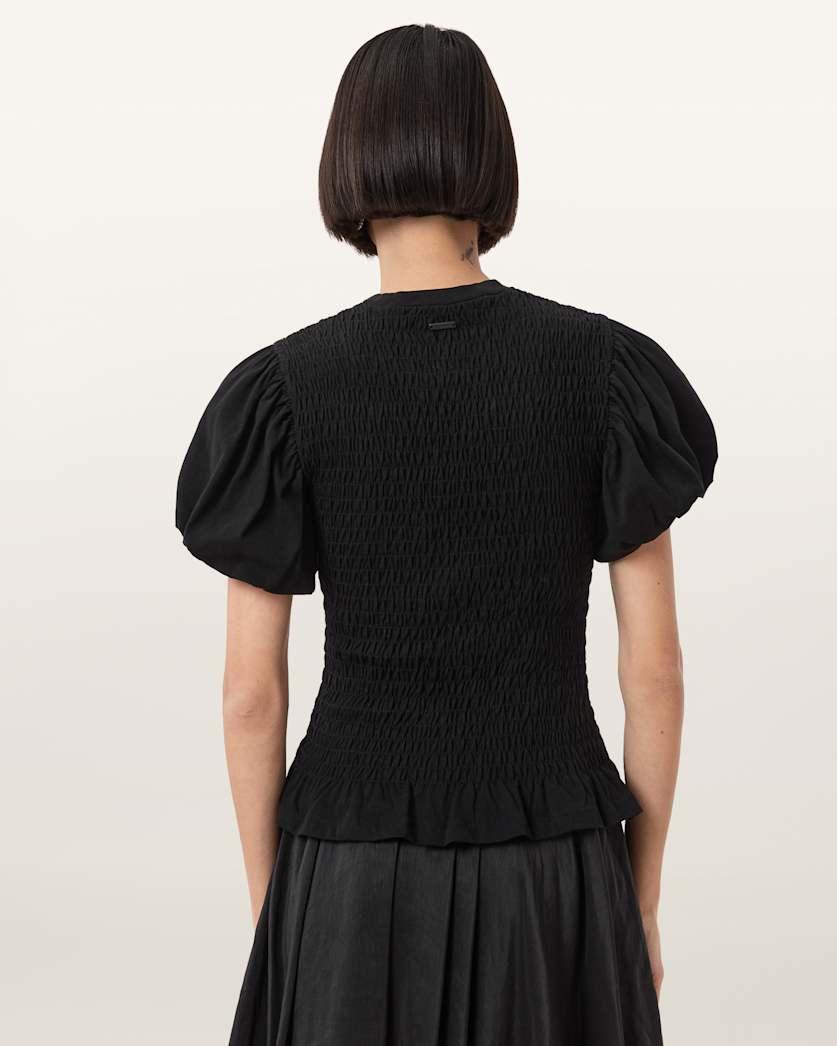 Dael Smocked Slim Top