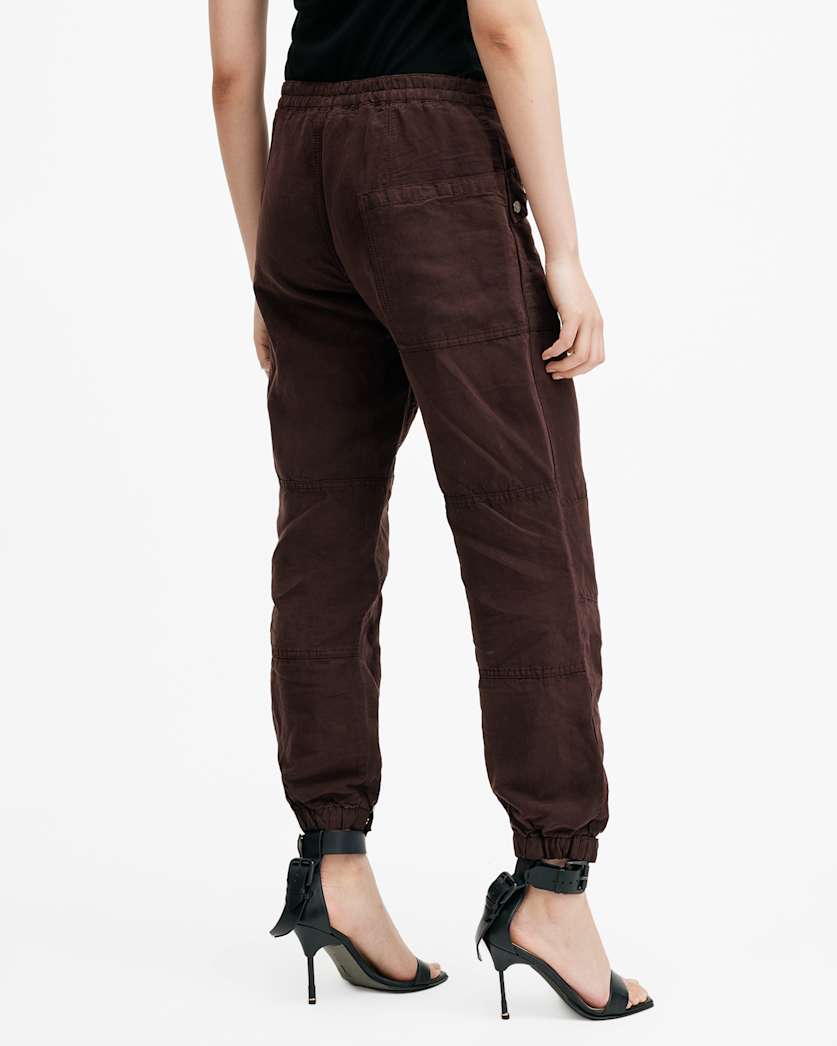 Val Linen Blend Cargo Trousers