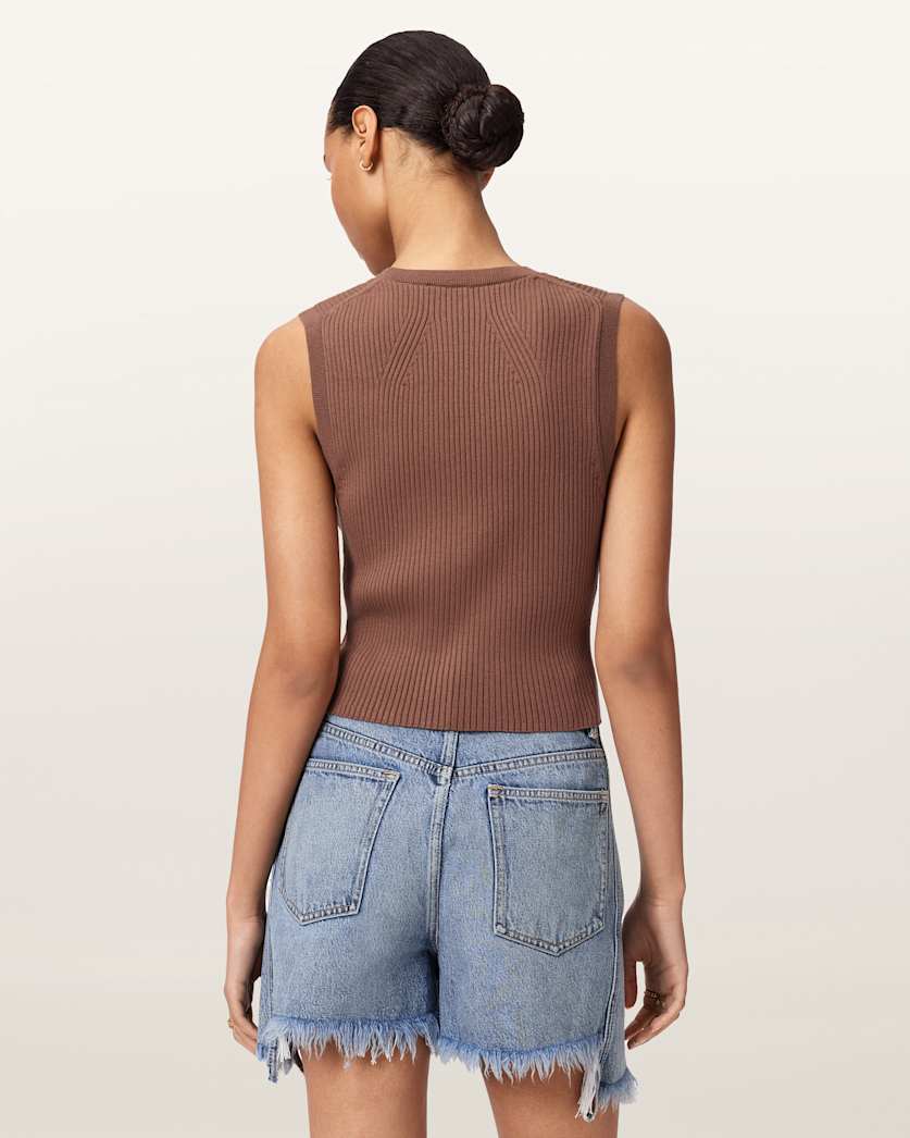 Cruz Ribbed Knitted Waistcoat
